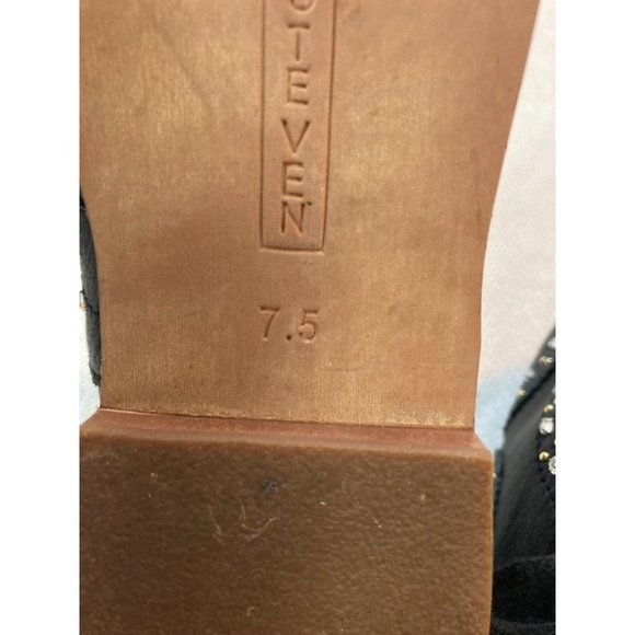 STEVEN by STEVE MADDEN "Goldey" Black Studded Wingtip lace up Oxfords. - Picture 8 of 8